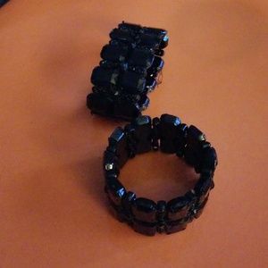 Black sparkly cuffs